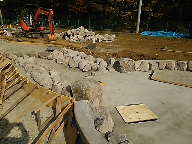 三芳町　造園工事　石工事　