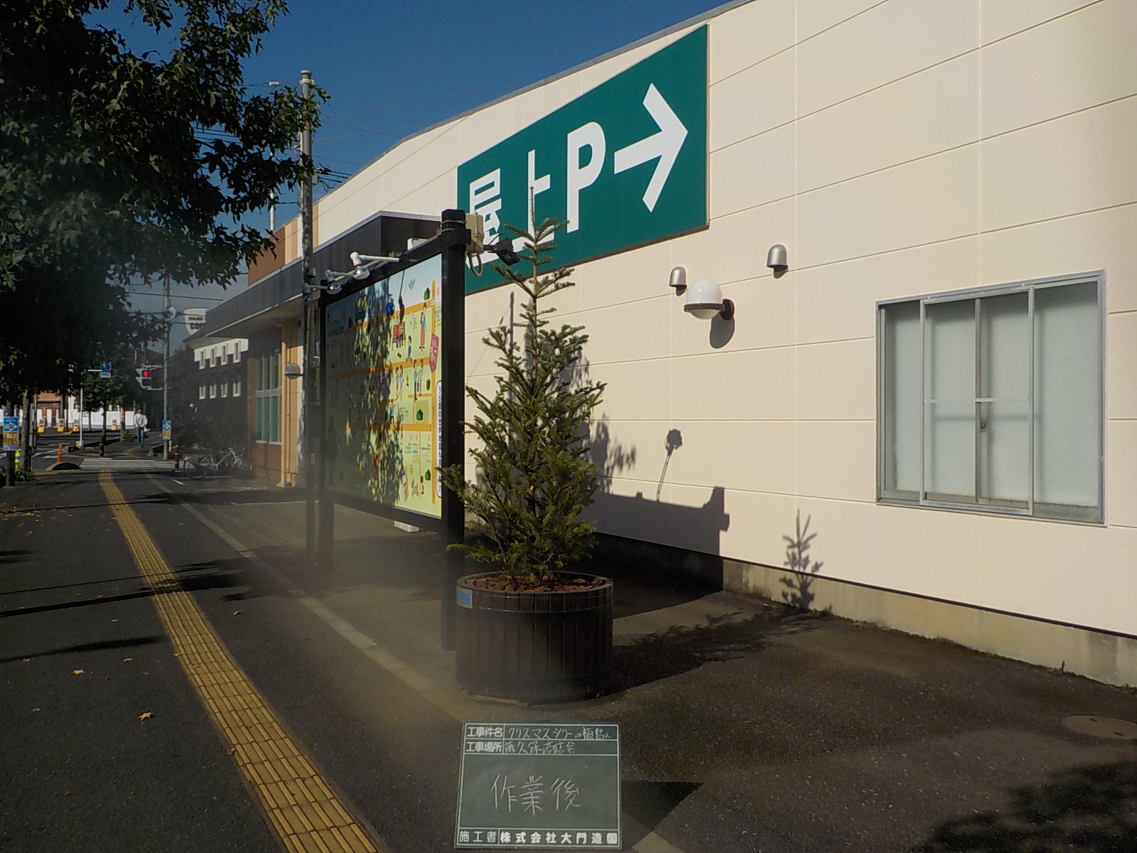 三芳町｜【造園工事】藤久保商店会もみの木植栽