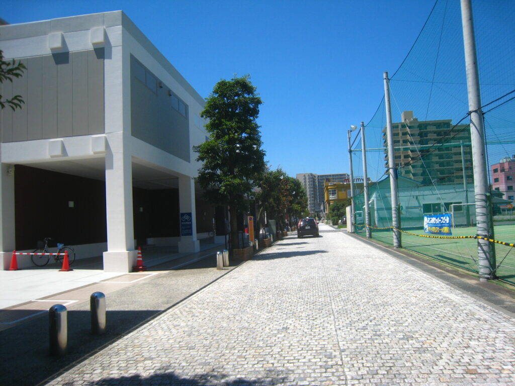 ふじみ野市　造園工事　石工事　小舗石（ピンコロ）舗装　施工紹介写真