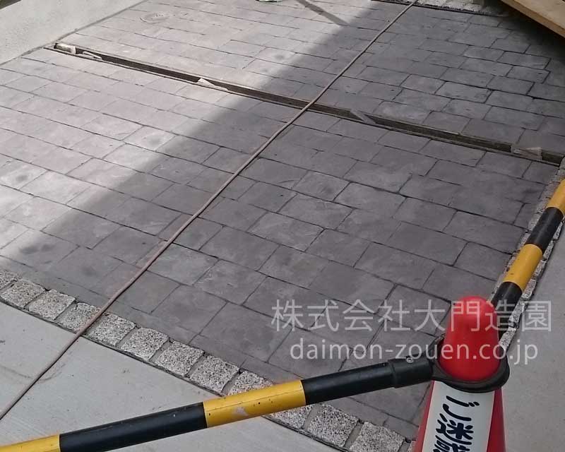 外構工事　デザインコンクリート　施工事例